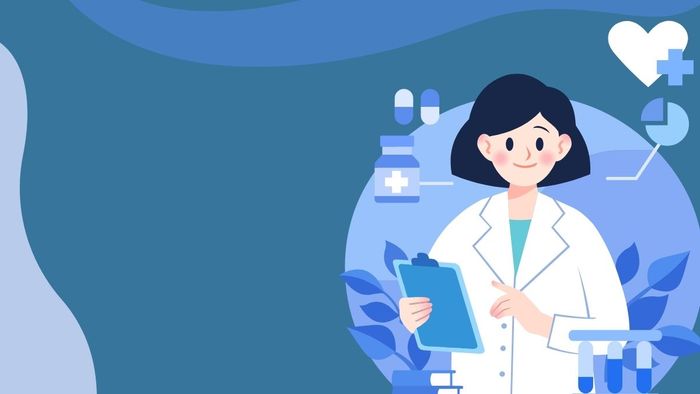 Hình nền Powerpoint y tế chủ đề bác sĩ xét nghiệm