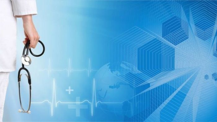 Hình nền Powerpoint y tế ấn tượng với biểu tượng y khoa đặc sắc
