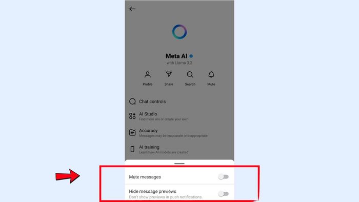 Hướng dẫn cách tắt Meta AI trên Instagram - Bước 3