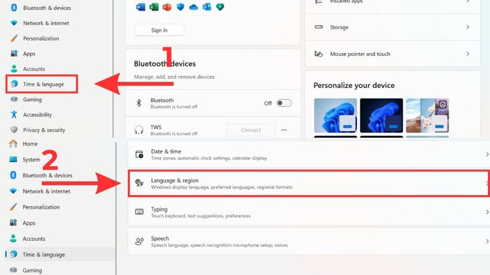 zalo không gõ được tiếng việt trên máy tính windows - Chuyển sang ngôn ngữ trong cài đặt - bước 2