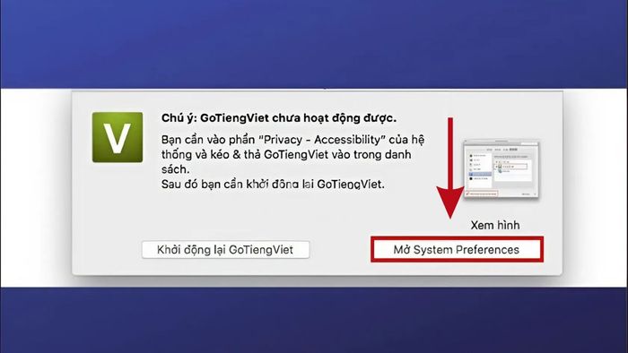 Cách sửa lỗi Zalo không gõ được tiếng Việt trên Macbook - bước 3