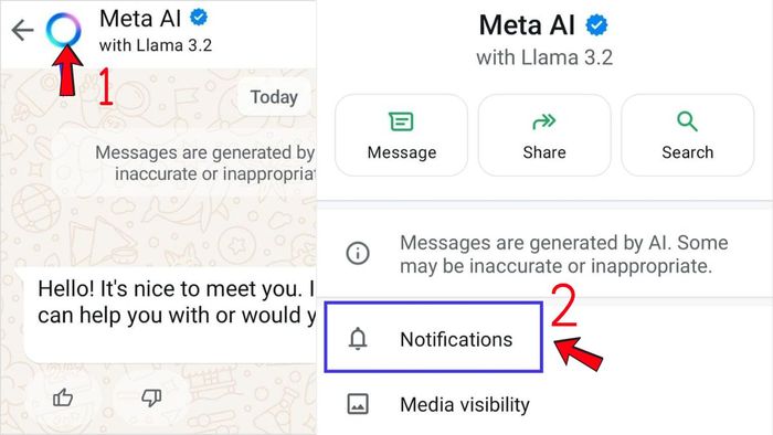 Hướng dẫn cách tắt Meta AI trên WhatsApp - Bước 2