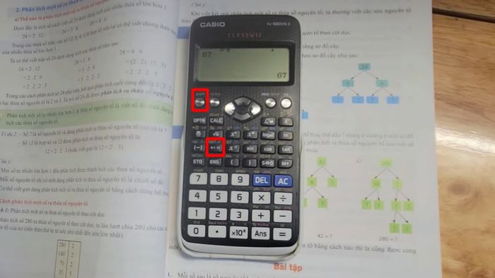 Hướng dẫn cách chơi trò rắn săn mồi trên máy tính Casio 580 – Bước 2 (Hình minh họa)