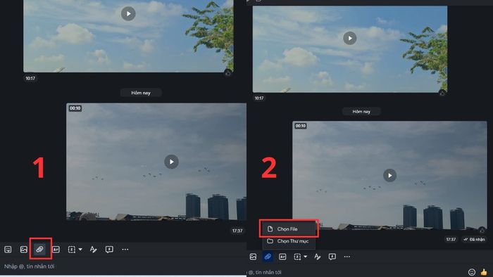 Hướng dẫn gửi video HD qua cuộc trò chuyện Zalo trên máy tính - bước 2