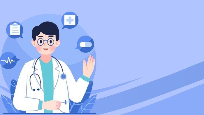Hình nền Powerpoint y tế với chủ đề bác sĩ tư vấn