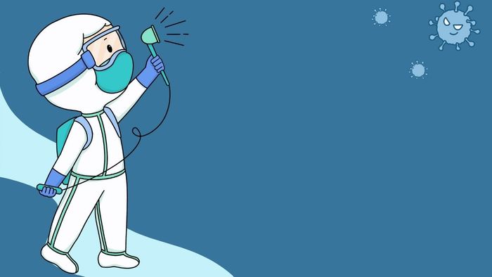 Hình nền Powerpoint y tế với thông điệp tuyên truyền phòng chống dịch bệnh