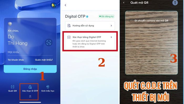 Hướng dẫn đăng ký OTP MBBank trên thiết bị mới bước 2 (Hình minh họa)