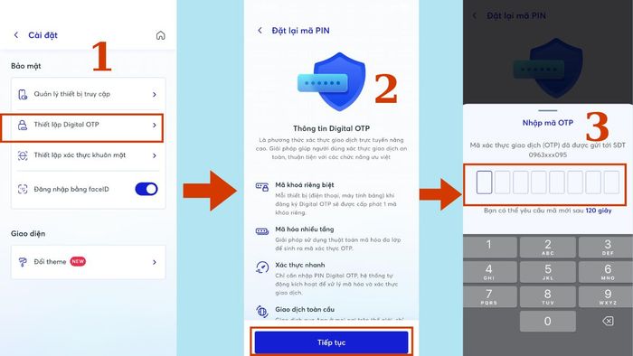 Cách lấy lại mã PIN Digital OTP MBBank (Hình minh họa)
