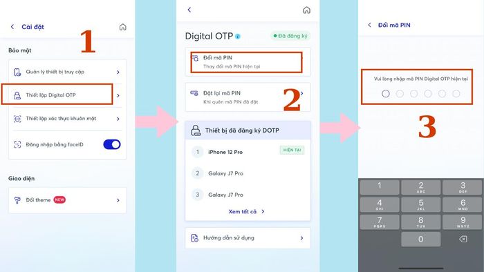 Hướng dẫn đổi mã PIN Digital OTP MBBank (Hình minh họa)