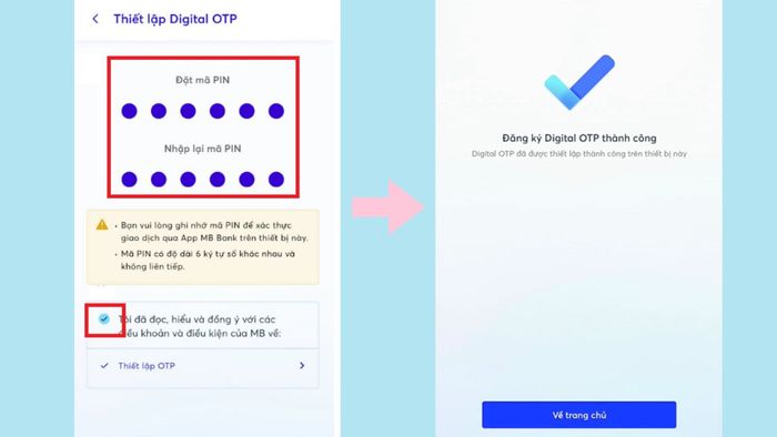 Hướng dẫn đăng ký OTP MBBank trên thiết bị mới bước 4 (Hình minh họa)