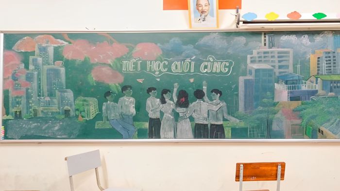 Trang trí bảng tổng kết năm học nhiều màu sắc xinh xắn