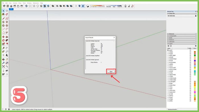 Hướng dẫn xuất file từ Revit sang SketchUp - Bước 5 (Hình minh họa)