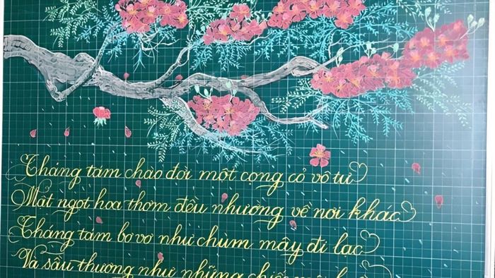 Trang trí bảng tổng kết năm học bằng phấn đơn giản và hiệu quả