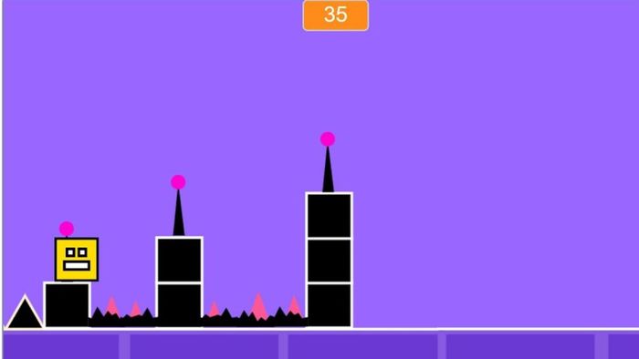 Lập trình cơ chế di chuyển cho nhân vật trong Geometry Dash (Hình minh họa)