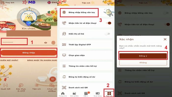Hướng dẫn cài đặt vân tay trên app MB Bank dễ dàng 3
