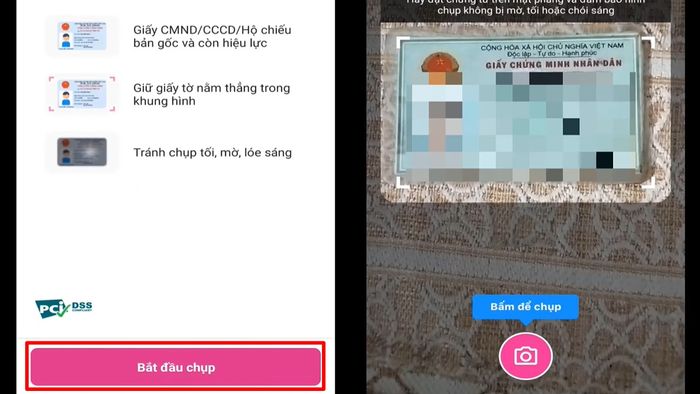 Hướng dẫn cách nâng cao điểm tin cậy MoMo thông qua xác thực CCCD - bước 2