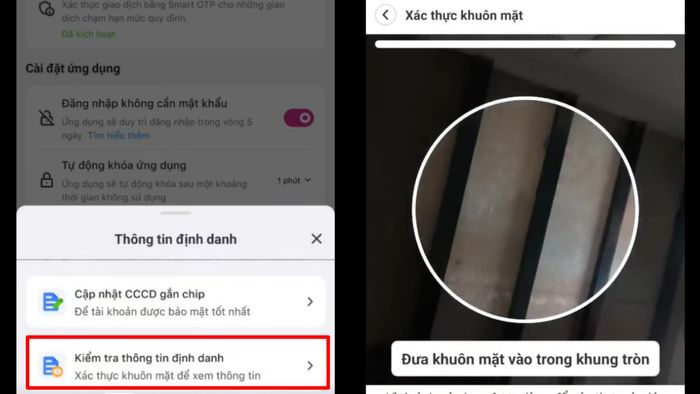Hướng dẫn cách tăng điểm tin cậy MoMo qua xác thực gương mặt - bước 3