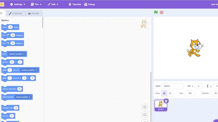 Làm quen với giao diện Scratch AI