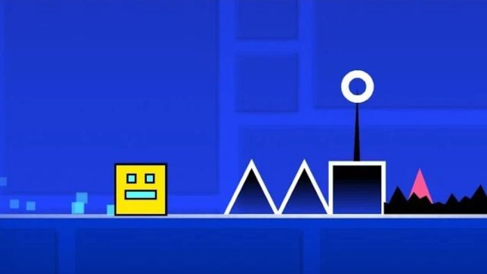 Thiết lập chướng ngại vật khi tạo game Geometry Dash trên Scratch (Hình minh họa)