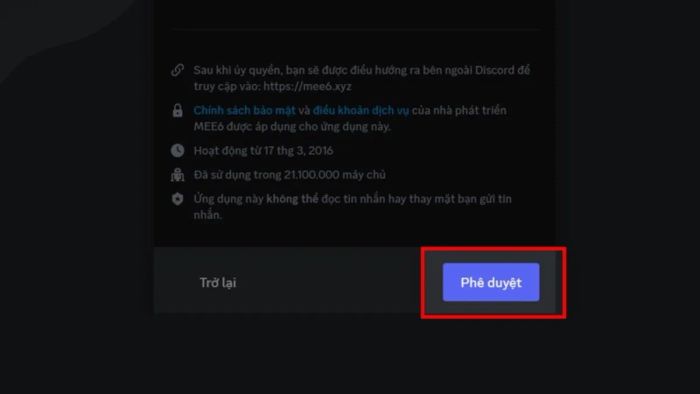 Sử dụng bot để xóa tin nhắn - bước 3.2