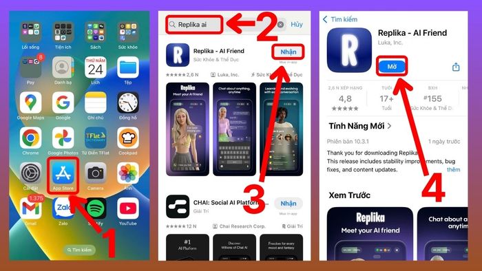 Cài đặt Replika AI trên điện thoại di động