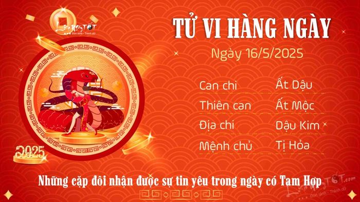 Tu vi hang ngay 16/5/2025 cua 12 con giap - Ti