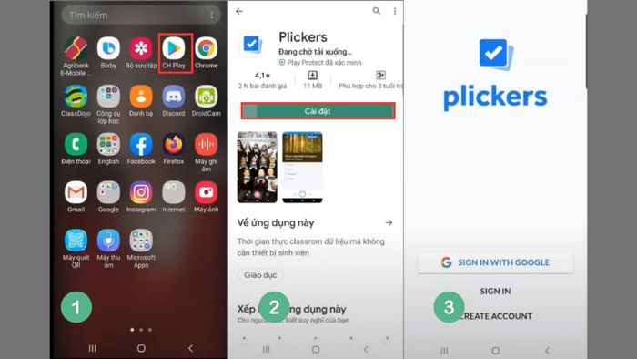 Cài đặt Plickers trên điện thoại di động