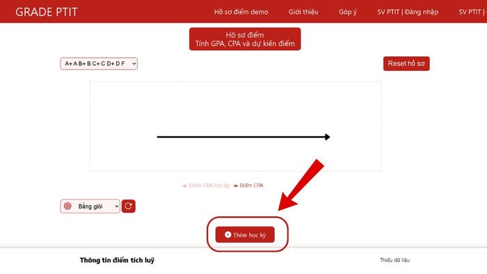 Hướng dẫn dùng web Grand PTIT để tính điểm GPA