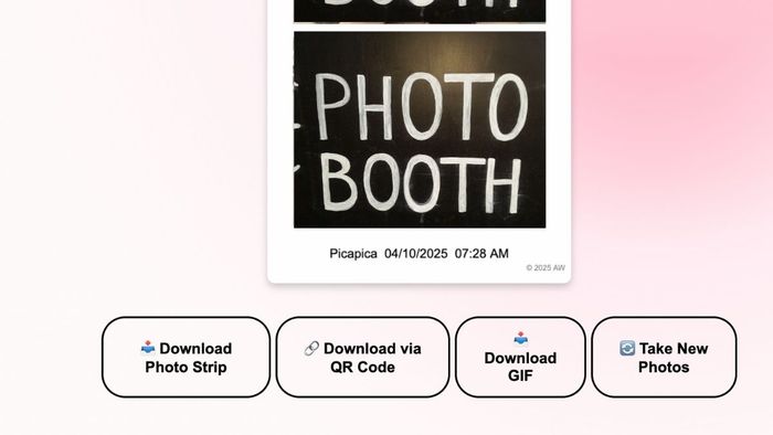 Chi tiết bước 4 hướng dẫn sử dụng Web Photobooth trên máy tính