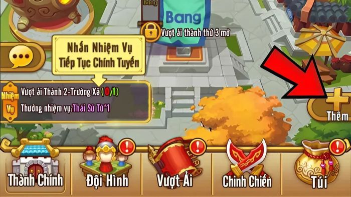 Chi tiết bước 1 trong cách nhập code Quân Sư Thủ Thành 3Q