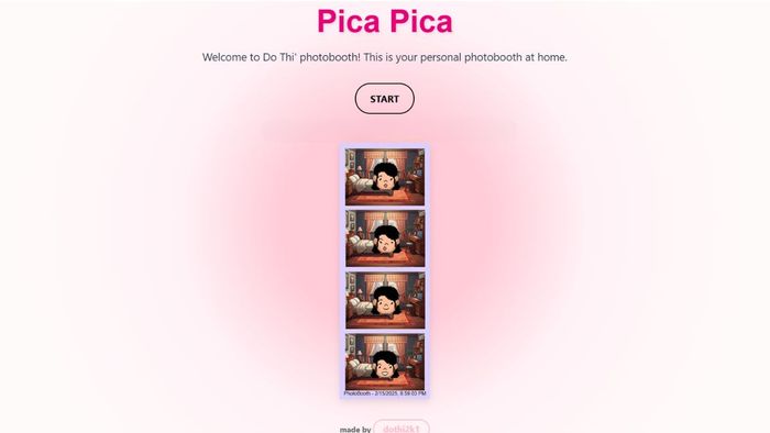 Tổng quan về Web Photobooth Picapica Photo Booth