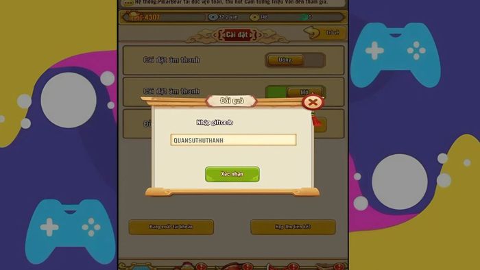 Chi tiết bước 2 trong quy trình nhập code Quân Sư Thủ Thành 3Q