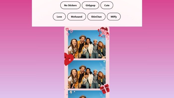 Chi tiết bước 2 trong hướng dẫn sử dụng Web Photobooth trên máy tính