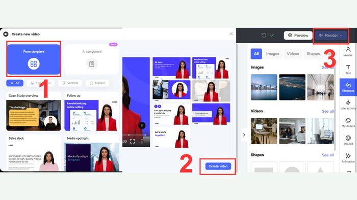 Hướng dẫn sử dụng Elai io để tạo video AI tự động bằng các mẫu template có sẵn