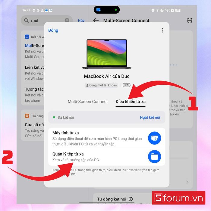 Hướng dẫn quản lý tệp MacBook từ xa trên OPPO Find N5 chỉ trong vài phút – bước 6
