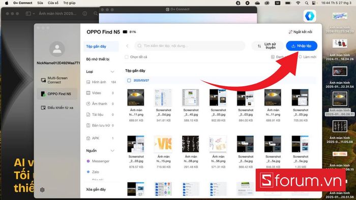 Hướng dẫn quản lý tệp MacBook từ xa trên OPPO Find N5 chỉ trong vài phút – bước 8