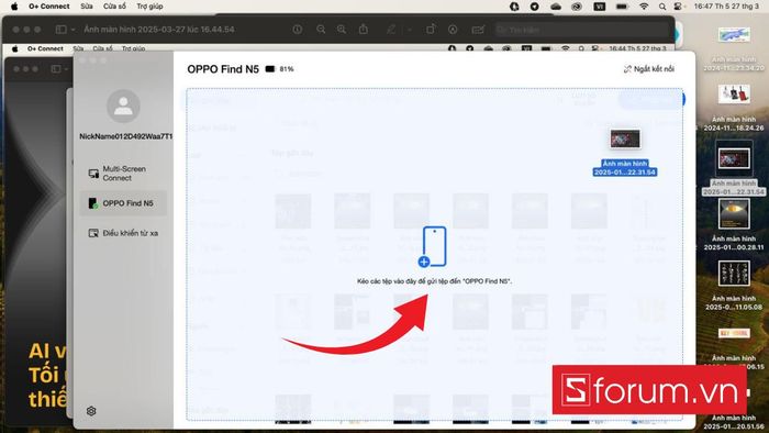 Hướng dẫn quản lý tệp MacBook từ xa trên OPPO Find N5 chỉ trong vài phút – bước 9