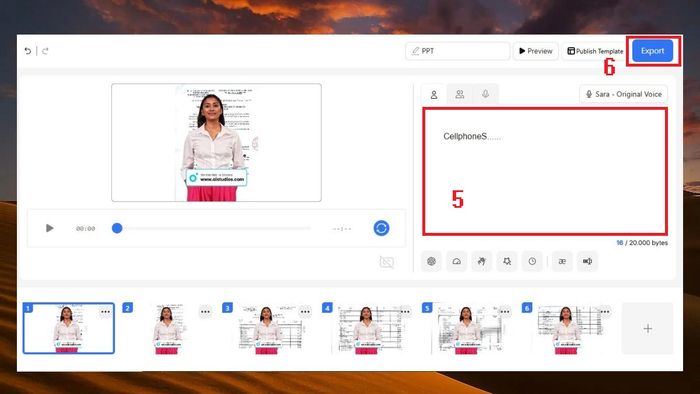 hướng dẫn sử dụng DeepBrain AI tạo video từ PDF bước 4