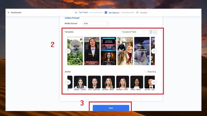 Hướng dẫn sử dụng DeepBrain AI để tạo video từ chủ đề - Bước 2
