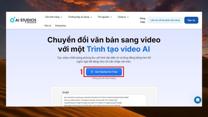 Hướng dẫn đăng ký tài khoản DeepBrain AI miễn phí - Bước 1