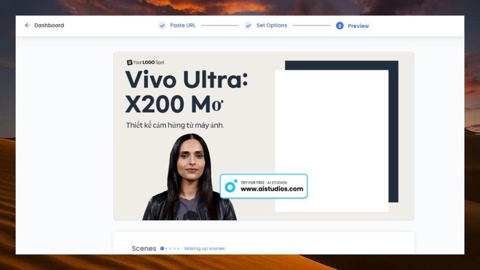 cách sử dụng DeepBrain AI sáng tạo video từ URL bước 3