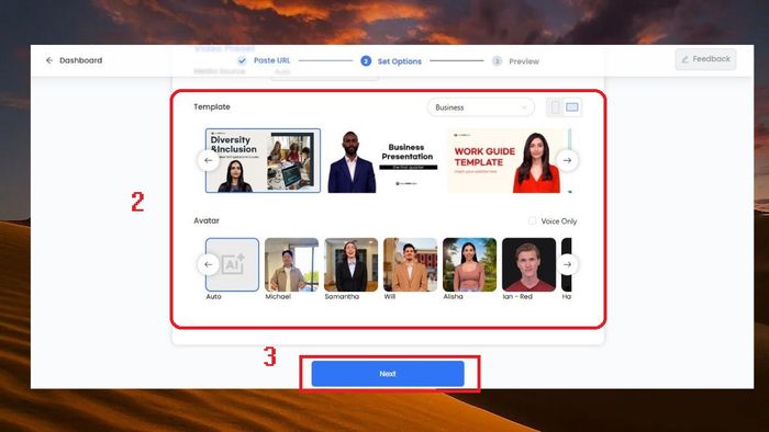 cách sử dụng DeepBrain AI sáng tạo video từ URL bước 2