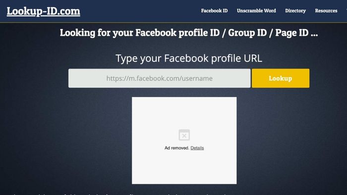Cách lấy UID Facebook bằng website hỗ trợ – bước 1