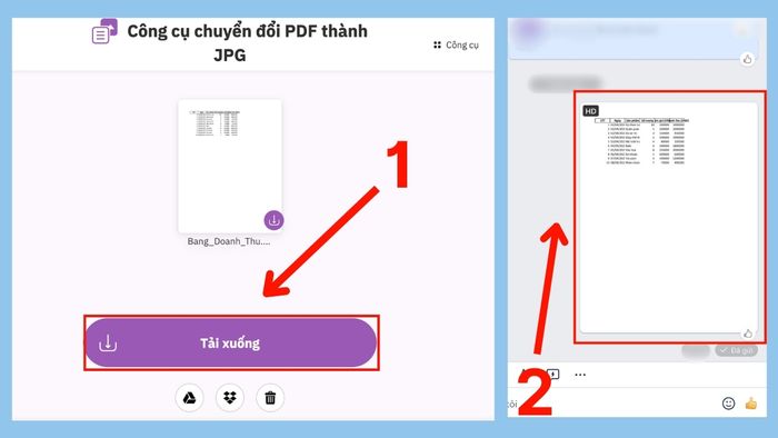 Cách chụp màn hình Excel gửi Zalo bằng PDF Converter - bước 3