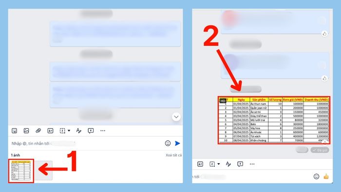 Cách chụp màn hình Excel gửi Zalo trực tiếp trên Excel - bước 3
