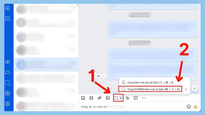 Cách chụp màn hình Excel gửi Zalo trực tiếp trên Zalo - bước 1