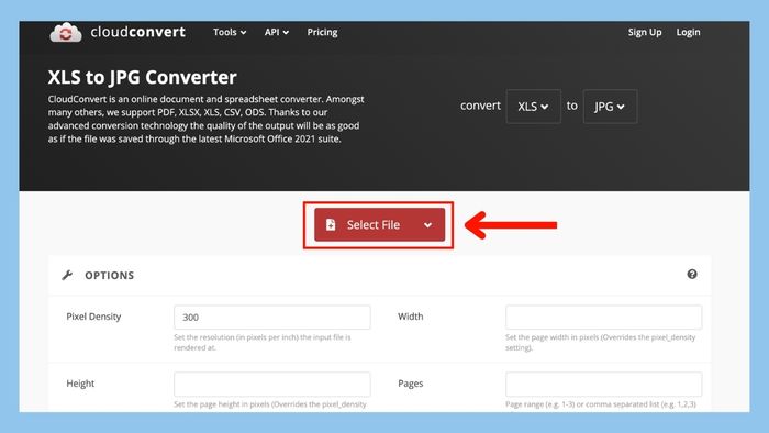 Cách chụp màn hình Excel gửi Zalo bằng Cloudconvert - bước 1