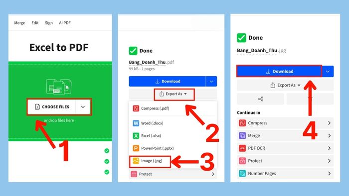 Cách chụp màn hình Excel gửi Zalo qua Smallpdf