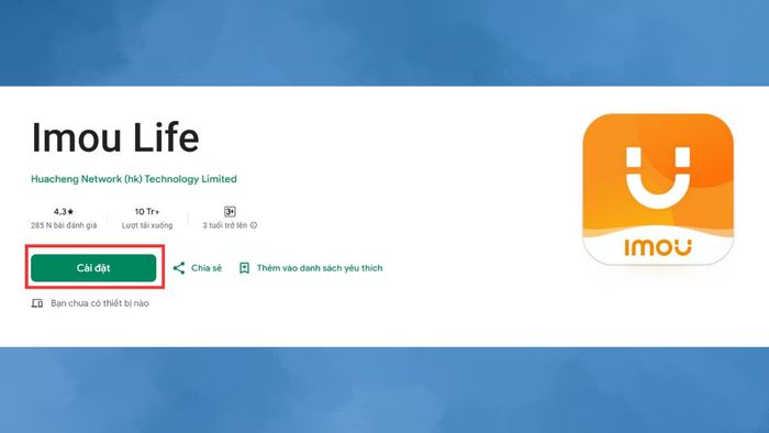 Hướng dẫn thực hiện đàm thoại 2 chiều trên camera Imou - Bước 1.