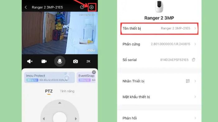 Hướng dẫn đổi tên camera Imou - bước 3